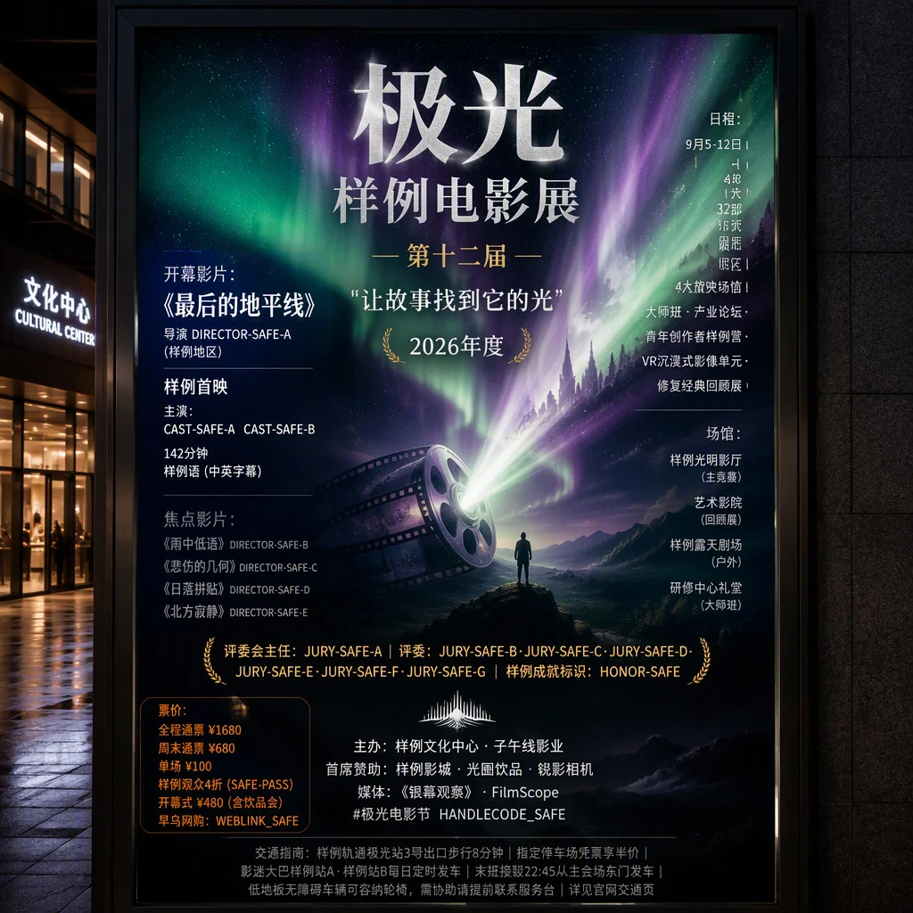 Generated Chinese poster with detailed text and layout